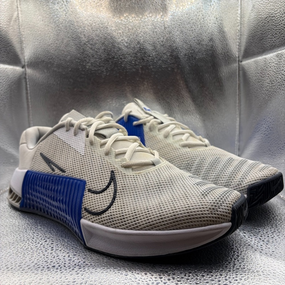 Size 11 Nike Metcon 9 Low White Racer Blue Mens Mesh Running Shoes DZ2617-100